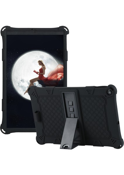 ALLDOIPLAY30 IPLAY30 Pro Tablet Için Silikon Kılıf 10,5 Inç Tablet Kılıfı, Tablet Standı ve Kalemli (Siyah) (Yurt Dışından)