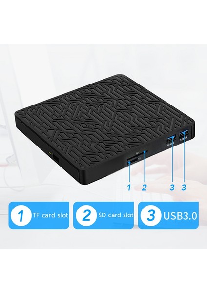 Harici DVD Sürücüsü USB 3.0 Type-C Windows Linux Dizüstü Bilgisayar Için Taşınabilir Hub Burner Cd/dvd Sürücüsü (Yurt Dışından)