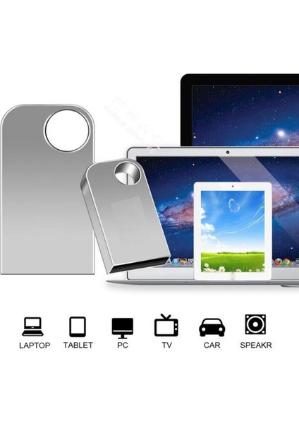 U Disk Mını Usb2.0 Flash Disk 64 GB Kalem Sürücü Not USB Sopa Araba Araba Kayıpsız Ses Kalitesi Metal Araba Müzik U Disk Gümüş (Yurt Dışından)