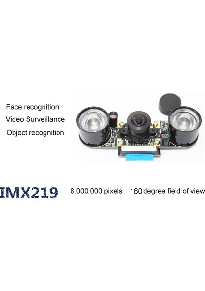 Nano Kızılötesi Gece Görüşü Için 8mp Kamera Modülü IMX219 160 Derece Fov 3280 x 2464 Kamera, 15 cm Esnek Düz Kablo ile (Yurt Dışından)