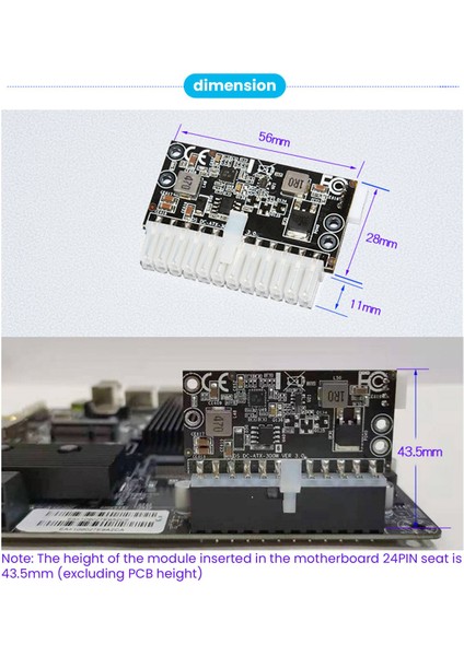 Yüksek Güç 300W 12V Dc5.5x2.5mm Giriş Dc-Atx Psu Pico Atx Anahtarı Madencilik Psu 24PIN Mını Itx Dc Atx Pc Güç Kaynağı (Yurt Dışından)