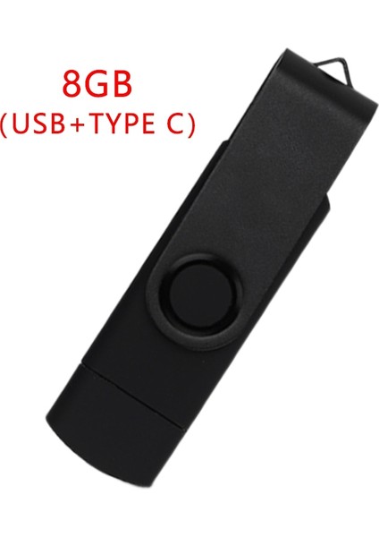 Flash Disk, Oksitlenmiş Klips (Usb+Tip C) 3.0 8gb Flash Bellek U Disk, Android Cihaz/pc/tablet/(Siyah) (Yurt Dışından)