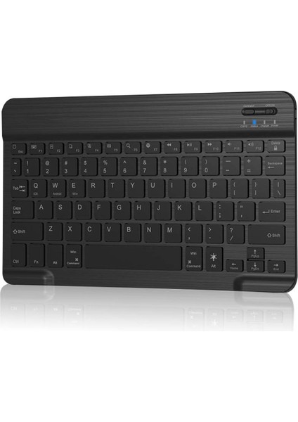Evrensel Ultra Ince Taşınabilir Bluetooth Siyah Klavye, Cep Telefonu Düz Paneline Uygun (Yurt Dışından)