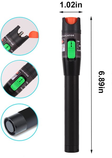 Fiber Görsel Arıza Bulucu 30MW 30KM,VFL Fiber Optik Kablo Test Cihazı Ölçer, Kırmızı Işık Kalem Test Cihazı Adapt Lc/fc/sc/st Arayüzü (Yurt Dışından) fırsatları