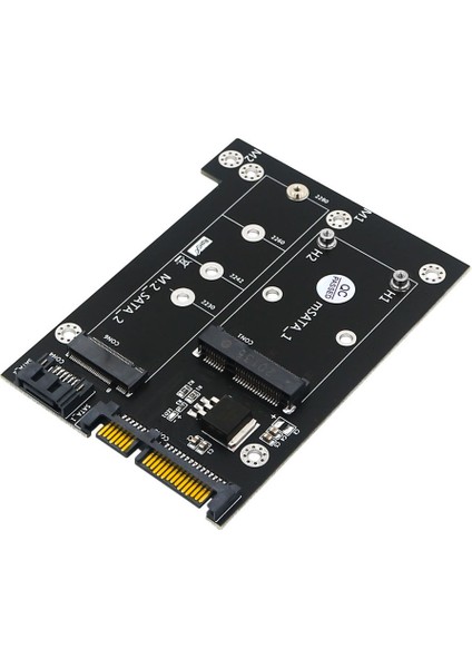 Sürüm 2'si 1 Arada Msata / M.2 Ngff Ssd'yi LED Göstergeli Çift Sata3 6gbps Dönüştürücü Adaptör Kartına Yükseltme (Yurt Dışından)