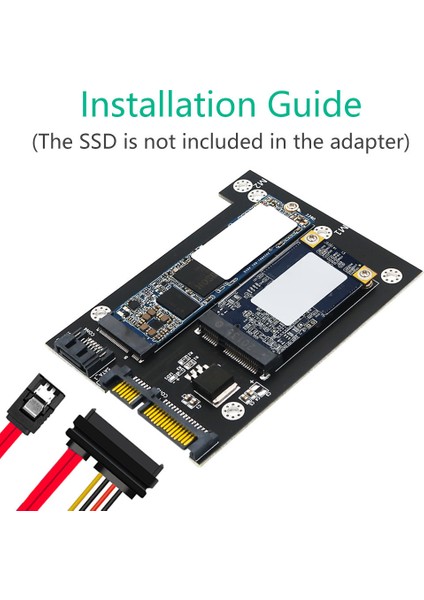 Sürüm 2'si 1 Arada Msata / M.2 Ngff Ssd'yi LED Göstergeli Çift Sata3 6gbps Dönüştürücü Adaptör Kartına Yükseltme (Yurt Dışından)