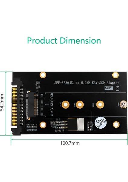 Ek Kartlar M.2 Ssd'den U2 Adaptörüne Nvme M2 SSD U2 Adaptör Kartı Anahtarı M Genişletme Kartı (Yurt Dışından)