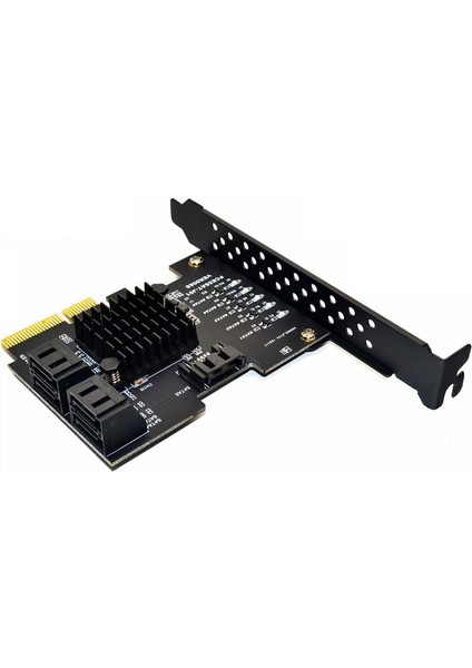 Pcı-E 4x Gen3 - Sata3.0 Tam Hızlı Genişletme Kartı 5 Bağlantı Noktası 6g Aktarım Genişletme Ipfs Sabit Disk JMS585 (Yurt Dışından)