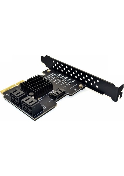 Pcı-E 4x Gen3 - Sata3.0 Tam Hızlı Genişletme Kartı 5 Bağlantı Noktası 6g Aktarım Genişletme Ipfs Sabit Disk JMS585 (Yurt Dışından)