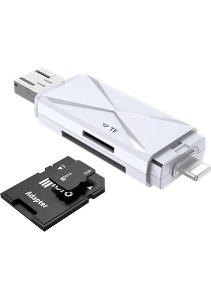 3'ü 1 Arada Otg Mikro Sd Kart Okuyucu USB 2.0 Tip C, USB Mikro Sd Adaptörü Için Flash Sürücü Akıllı Bellek Kartı Okuyucu (Yurt Dışından)