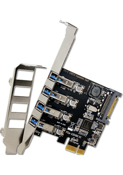 Bilgisayar Usb3.0 Genişletme Kartı Dört Bağlantı Noktalı Pcı-E - Usb3.0 Arka 4 Bağlantı Noktalı Genişletme Kartı Çipi (Yurt Dışından)