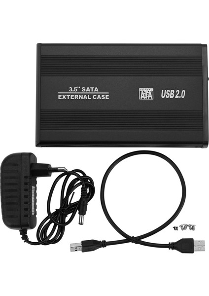 3,5 Inç USB 2.0 Sata Harici HDD Disk Sabit Disk Muhafaza Kasa Kapağı Harici Saklama Kutusu (Ab Tak USB 2.0) (Yurt Dışından)