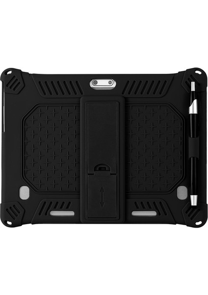 M30 M30 Pro 10.1 Inç Tablet Koruma Kılıfı Için Silikon Kılıf Kalemli Ayarlanabilir Tablet Standı (Siyah) (Yurt Dışından)