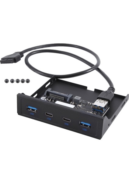 Masaüstü Disket Sürücü Bölmesi Paneli Usb3.0 Ön Panel Disket Sürücü Bölmesi HDD Tepsisi 19/20PIN'DEN Usb3.0'a (Yurt Dışından)