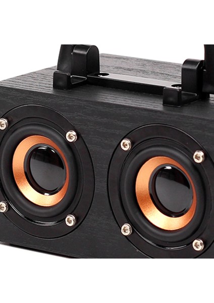 Pro Table Ahşap Bluetooth Hoparlör Bluetooth 4.1 Mikrofonlu Çift Hoparlör/3.5mm/aux-In/tf Kart Soketi Siyah (Yurt Dışından) fırsatları