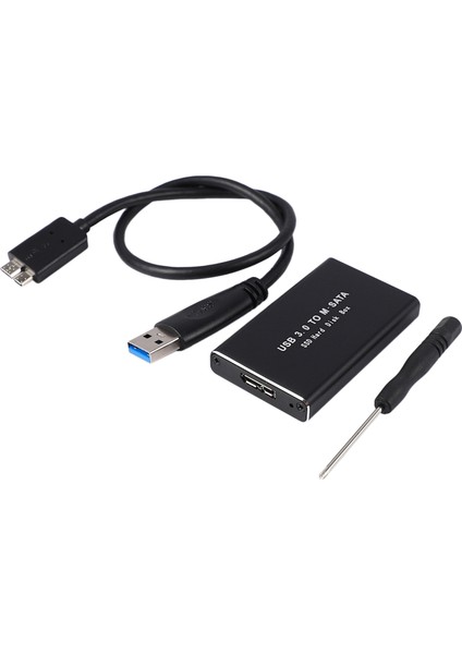 Msata USB 3.0 Sabit Disk Sürücüsü SSD Muhafaza Adaptör Kablosu Kılıfı Alüminyum M.2 SSD Harici HDD Kutusu (Yurt Dışından)