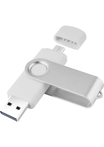 USB Flash Sürücü 64G Otg+Usb3.0 Mini Taşınabilir Yüksek Hızlı Memory Stick, Android Cihazlar/pc/tablet/u Disk Için Beyaz (Yurt Dışından)
