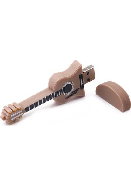 Pvc USB 2.0 Flash Sürücü Kalem Sürücü Pendrive USB Stick Flash Sürücü Thumb Drive Mini Gitar Kahverengi (32GB) (Yurt Dışından) fırsatları