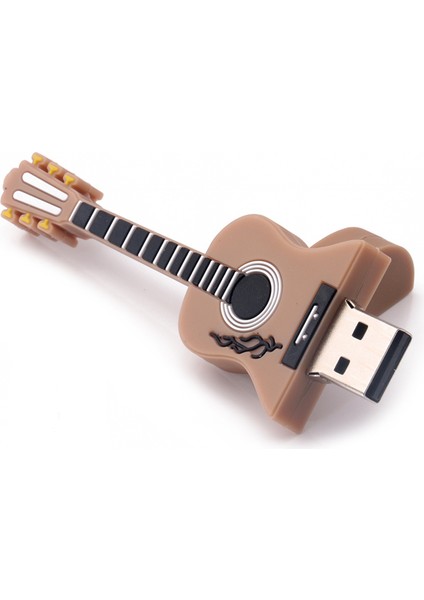 Pvc USB 2.0 Flash Sürücü Kalem Sürücü Pendrive USB Stick Flash Sürücü Thumb Drive Mini Gitar Kahverengi (32GB) (Yurt Dışından) indirimleri