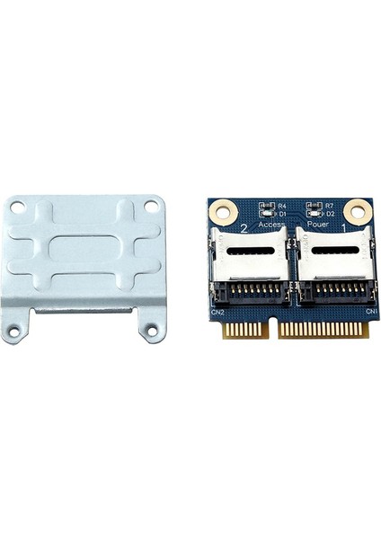 Dizüstü Bilgisayar Için 2 SSD HDD Çift Mikro Sdhc Sdxc Tf'den Mini Pcıe Hafıza Kartı Okuyucu Mpcıe'ye 2 Mini Sdcards Mini Pci-E Adaptörü (Yurt Dışından)
