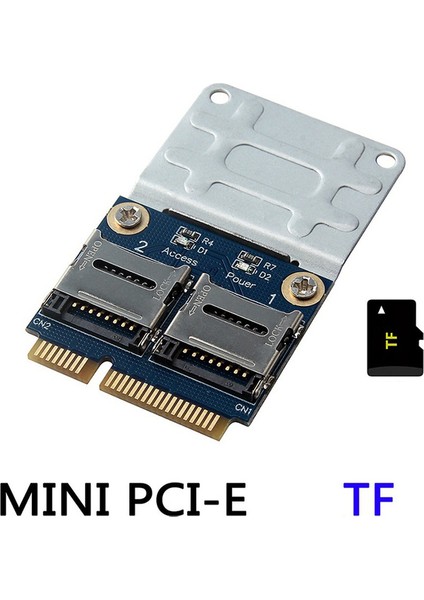 Dizüstü Bilgisayar Için 2 SSD HDD Çift Mikro Sdhc Sdxc Tf'den Mini Pcıe Hafıza Kartı Okuyucu Mpcıe'ye 2 Mini Sdcards Mini Pci-E Adaptörü (Yurt Dışından)