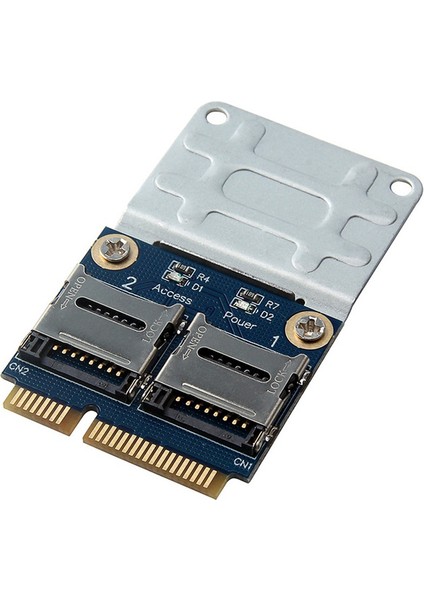 Dizüstü Bilgisayar Için 2 SSD HDD Çift Mikro Sdhc Sdxc Tf'den Mini Pcıe Hafıza Kartı Okuyucu Mpcıe'ye 2 Mini Sdcards Mini Pci-E Adaptörü (Yurt Dışından)