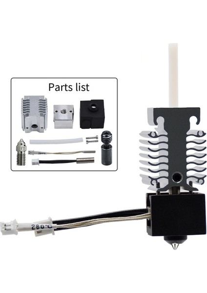 -V3 Se Hotend Nozul Kiti Nano Boğaz + Bakır Kaplama Nozul 0.4mm 24V 40W Isıtma Bloğu Ekstruder Hotend Kiti Için (Yurt Dışından)