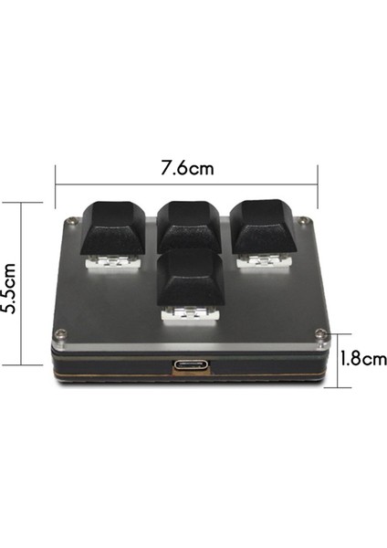 4 Tuşlu Kablosuz Özelleştirilebilir Klavye 2.4g USB Bluetooth Üç Modlu Tuş Özelleştirme Çalışırken Değiştirilebilir Tuşlar (Yurt Dışından) modelleri