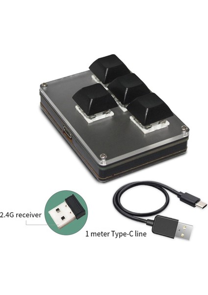 4 Tuşlu Kablosuz Özelleştirilebilir Klavye 2.4g USB Bluetooth Üç Modlu Tuş Özelleştirme Çalışırken Değiştirilebilir Tuşlar (Yurt Dışından) fırsatları