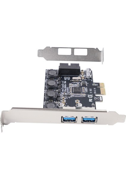 5 Gbps Ultra Yüksek Hızlı 19PIN Pci-E Kart 2 Bağlantı Noktalı Pcie'den Usb3.0'a 19PIN + Masaüstü Bilgisayarlar Için Öne Monte Genişletme Kartı (Yurt Dışından)