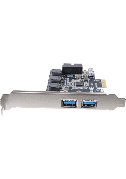 5 Gbps Ultra Yüksek Hızlı 19PIN Pci-E Kart 2 Bağlantı Noktalı Pcie'den Usb3.0'a 19PIN + Masaüstü Bilgisayarlar Için Öne Monte Genişletme Kartı (Yurt Dışından)