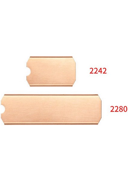 Bakır M.2 SSD Soğutucu Sabit Disk Soğutucu ile Termal Katı Hal Disk Radyatör 0.5mm M.2 2242 Nvme Ssd, TN42 (Yurt Dışından)