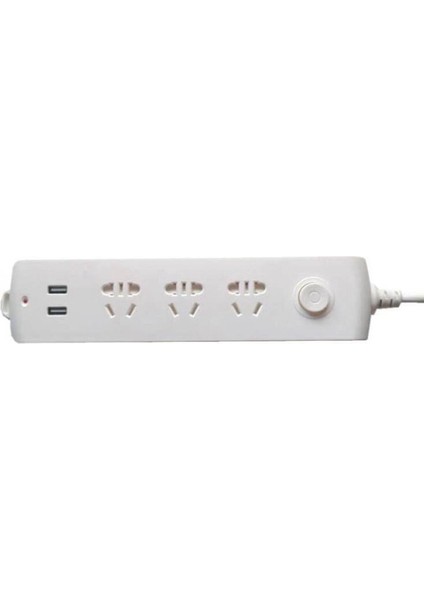 Güç Şeridi, 3 Bağlantı Noktalı Avustralya Güç Soketleri 2 USB Aşırı Gerilim Koruyucu 6 Ayak, USB Ürünleri Için, Beyaz (Au Fişi) (Yurt Dışından)