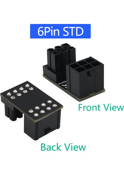2 Adet Atx 6pin Dişi 6pin Erkek 180 Derece Açılı Güç Adaptörü Dönüştürücü Masaüstü Bilgisayarlar Için Görüntü Kartı (Yurt Dışından)