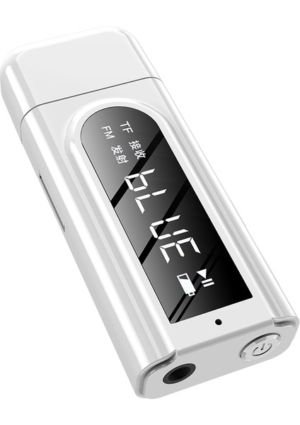 K9USB 5.0 Bluetooth Alıcısı Aux Bluetooth Adaptörü Pc Tv Için Araba Kulaklık 3.5mm Jack Verici Tf Kart (Beyaz) (Yurt Dışından)
