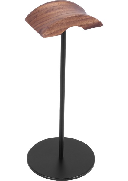 Kulaklık Standı, Ceviz Ahşap ve Alüminyum Kulaklık Standı, Sağlam Ağır Tabanlı Doğa Ceviz Oyun Kulaklığı Tutucu (Siyah) (Yurt Dışından)