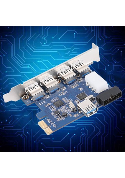 Pcı-E Genişletme Kartı 4 Bağlantı Noktalı Arka Usb3.0 + Dahili 19PIN 4pın Usb3.0 Btc Madenciliği Için 5 Gbps Masaüstü Genişletme Kartı (Yurt Dışından) fiyatları