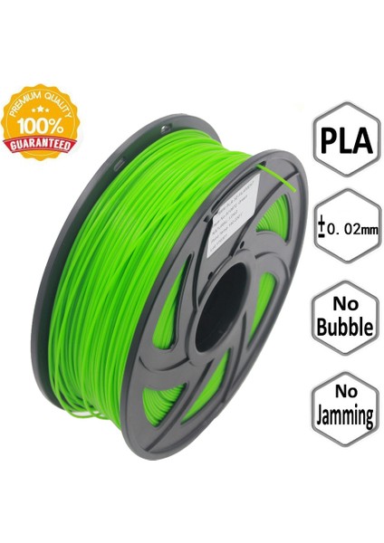 Pla Filament 3D Yazıcı Malzemesi Pla Filament 1.75MM Çap Baskı Malzemesi Temini 3D Yazıcılar 1kg（2.2lb）/ Makara（yeşil） (Yurt Dışından)