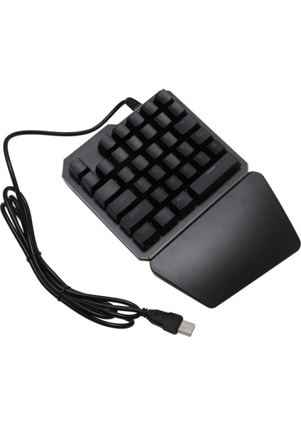 35 Tuşları Mavi Anahtarı Mini Oyun Tuş Takımı LED Aydınlatmalı Kablolu USB Klavye Dizüstü Bilgisayar Için Tek Elle Mekanik Klavye (Yurt Dışından)