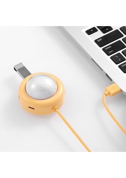 USB Hub 4 Port Splitter Adaptörü Çok Bağlantı Noktalı Sevimli Işık Hub Şarj Cihazı Genişletici Pc Dizüstü Telefon Için USB Flash Disk Sarı (Yurt Dışından)