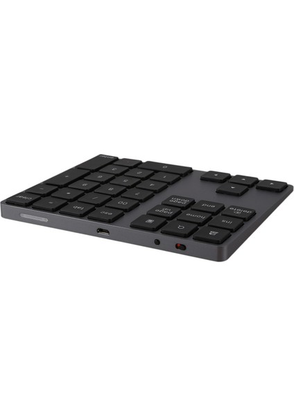 Alüminyum Alaşımlı 34 Tuşlar Bluetooth Kablosuz Sayısal Tuş Takımı, Windows, Ios, Os, Android Tablet Dizüstü Bilgisayar Için Dijital Klavye (Siyah) (Yurt Dışından)