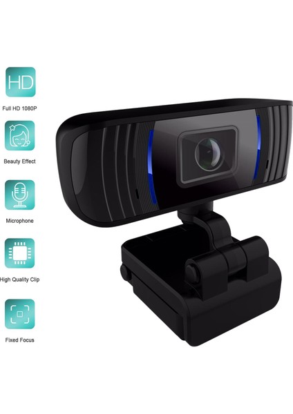 1080P Hd Web Kamerası USB 2.0 Web Kamera Kamerası Skype Android Tv Bilgisayar Pc Dizüstü Bilgisayarlar Için Mikrofonlu (Yurt Dışından)