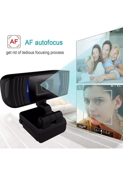 1080P Hd Web Kamerası USB 2.0 Web Kamera Kamerası Skype Android Tv Bilgisayar Pc Dizüstü Bilgisayarlar Için Mikrofonlu (Yurt Dışından)