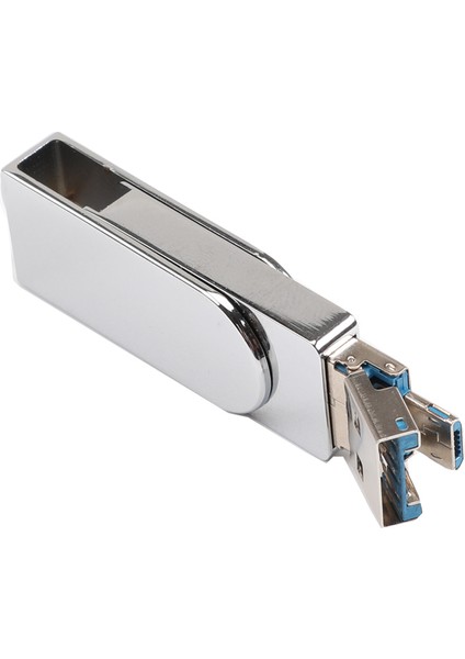 In 1 Otg USB Flash Sürücü 3.0 Mikro-Usb 128 GB Kapasiteli U Disk Memory Stick Kalem Sürücü Usb3.0 Pendrives Android Akıllı Telefon Tablet Pc Alaşım Flip (Yurt Dışından)
