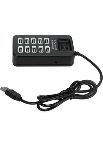10 Port USB 2.0 Hub Splitter Genişletme Yüksek Hızlı Genişletici Adaptör Dizüstü Pc Bilgisayar Için On/off Anahtarı (Yurt Dışından)