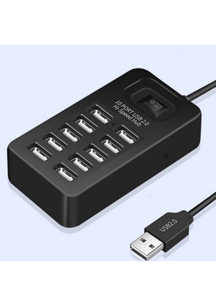 10 Port USB 2.0 Hub Splitter Genişletme Yüksek Hızlı Genişletici Adaptör Dizüstü Pc Bilgisayar Için On/off Anahtarı (Yurt Dışından)