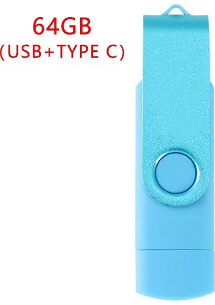 Flash Disk, Oksitlenmiş Klips (Usb+Tip C) 3.0 64GB Android Cihaz/pc/tablet/(Mavi) Için Flash Bellek U Disk (Yurt Dışından)