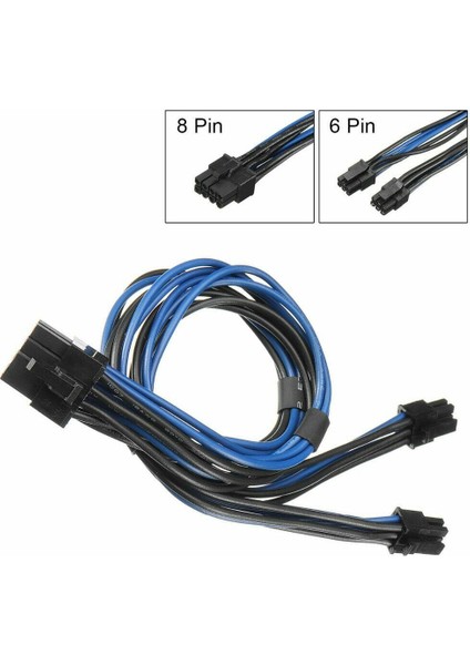 Pro Tower / Power G5 15 Inç (38 Cm) Için Çift Mini 6 Pin - 8 Pin Pcı Express Ekran Kartı Güç Adaptörü Kablosu (Yurt Dışından)