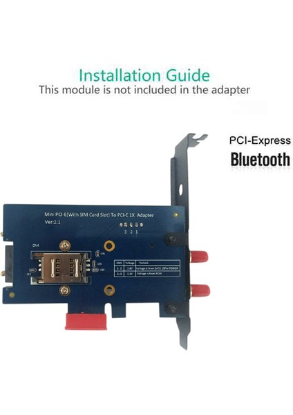 3g/4g/lte ve Wifi Için Yuvalı Mini Pcı-E Pcı Express - Pcı-E 1x Adaptörü (Yurt Dışından)