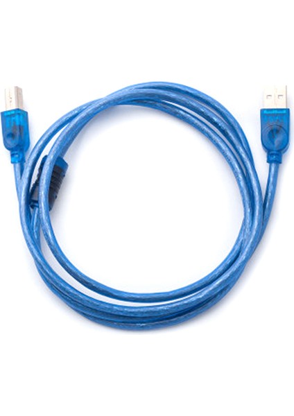 1 Adet 5m Tam Bakır Tel Çekirdekli Usb2.0 Veri Kablosu Şeffaf Mavi USB Baskı Kablosu Ofis Yazıcıları Için Uygun (Yurt Dışından)